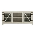 thumbnail image 5 of Walker Edison Modern Farmhouse Glass Door TV Stand for TVs up to 65", Stone Grey, 5 of 17
