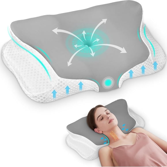 Ehomfory Memory Foam Pillow for Neck Pain Relief, Ergonomic Neck Pillow Cervical Pillow for Shoulder Pain, Cooling Bed Pillow for Side Back Stomach S