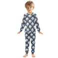 thumbnail image 3 of joogoo Baseball Blue 2 Piece Long Sleeve Tee and Pants Cotton Pajama Set 6Y, 3 of 7
