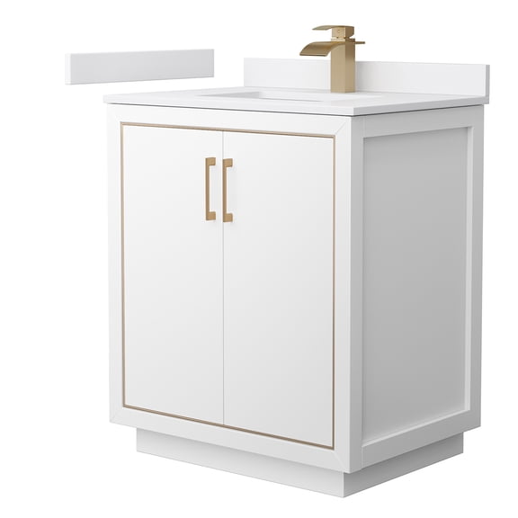 Wyndham Collection Wcf1111-30S-Vca-Mxx Icon 30" Free Standing Single Basin Vanity Set -