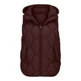 thumbnail image 4 of Gaexia Vest for Women 2025,Lightweight Thermal Quilted Hooded Vest Sleeveless Coat Loose Fit Gilet for Autumn Winter Seasons, 4 of 5