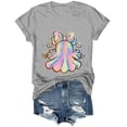 thumbnail image 7 of Dmsael Halloween Shirts for Women Vintage Graphic Tees Shirt Short Sleeve Casual Funny Halloween Party Womens Halloween Tshirts(Grey,S), 7 of 7