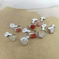 thumbnail image 5 of HOOUN Wholesale Mixed Red Agate Lots 100pcs Charm Natural Stone Silver P Lady's Rings, 5 of 5