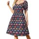 thumbnail image 2 of Vestido de manga corta Fragile Skull 2, vestidos para mujer 2025, vestido de noche para mujer, ropa de verano para mujer, vestido, 2 of 8