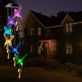 thumbnail image 4 of Regalos de cumpleaños únicos: campanillas de viento solares de colibrí ABS de alta calidad, sensor de luz de ahorro de energía para decoración interior y exterior, fácil de colgar con luces, 4 of 6