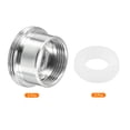thumbnail image 3 of Unique Bargains M22*1.0 Mâle à M16*1.0 Raccord Adaptateur pour Robinet à Filetage Femelle, Argent, 2 Pièces, 3 of 4