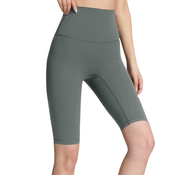 Ytndtr Women's High Waist Workout Shorts Buttery Soft Biker Shorts Stretchy Tummy Control Yoga Biker Running Shorts