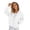 White*, variant on RUTAYY Girls Zip Up Hoodie, Basic Solid Color Full Zip Long Sleeve Sweatshirt Casual Fall Jacket with Double Side Pockets for Kids White