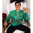 Tipsy Elves Ugly Christmas Sweater for Men Gaudy Garland Green
