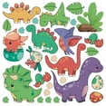 thumbnail image 1 of Birdeem Dinosaur Cute Glass Sticker Childrens Room Background Wall Decoration Pvc Graffiti Wall Decal, 1 of 1