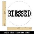 thumbnail image 2 of Blessed Text Self-Inking Rubber Stamp Ink Stamper - Green Ink - Medium 1 Inch, 2 of 7