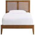 thumbnail image 5 of Sirocco Rattan and Wood Twin Platform Bed in Walnut, 5 of 10