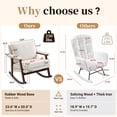 thumbnail image 2 of Legahome Nursery Rocking Chair, Teddy Upholstered Rocking Accent Chair with 23.6"Extra Wide Seat, Thick Cushion and Solid Wood Frame, Modern Accent Glider Rocker for Living Room, Reading Room, White, 2 of 9