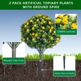 thumbnail image 4 of Artificial Topiary Flower Ball Trees with Ground Spike, 4 of 8