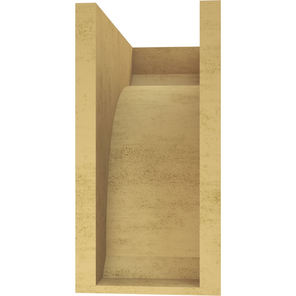7"W x 14"D x 14"H Classic Legacy Rough Cedar Woodgrain TimberThane Corbel, Primed Tan