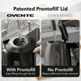 thumbnail image 3 of OVENTE 1.8L Electric Kettle, 1500W Fast Boiling Heater for Coffee or Tea, BPA Free, Easy to Fill Lid, Water Level Window, Auto Shut-Off, Boil-Dry Protection and Removable Filter, Black KP413B, 3 of 8