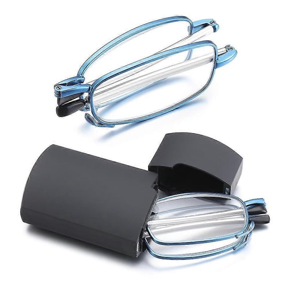 Unisex Folding Reading Glasses With Glasses Case Men Women Telescopic Legs Rotation Presbyopia Eyeglasses Vision Care Cycling Sunglasses PRD