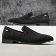 thumbnail image 3 of Mens Loafers Wedding Dress Shoes Slip-On Loafers for Men Tuxedo Suit Shoes, Black-01, 10US, 3 of 5