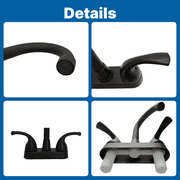 Bathroom Sink Faucet 4 Inch 2 Handle Centerset Fit for 2 or 3 Holes, 360 Swivel Spout RV Camper Bathroom Vanity Sink Faucets, Matte Black
