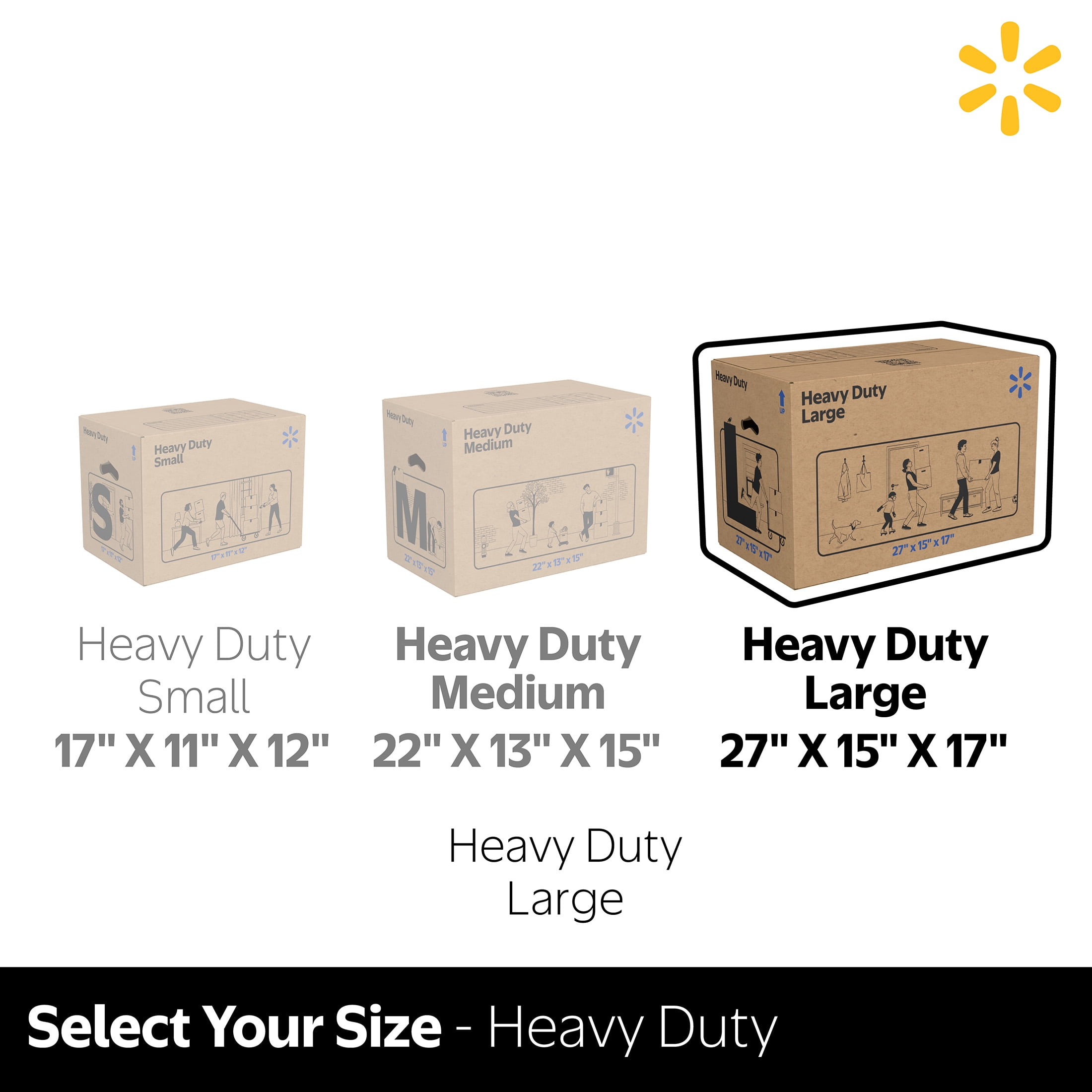 Walmart 27x15x17 Large Heavy Duty Boxes, 135-CT Pallet