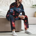 thumbnail image 6 of Bingfone Men's Pajama Set 2 Piece Loungewear PJs, Long Sleeve with Pajama Pants-Cosmic Red Sparkle Dice, 6 of 7