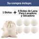 thumbnail image 2 of 6 Bolas De Lana Lavandería Lavar Y Secar Ropa Reusables, 2 of 9