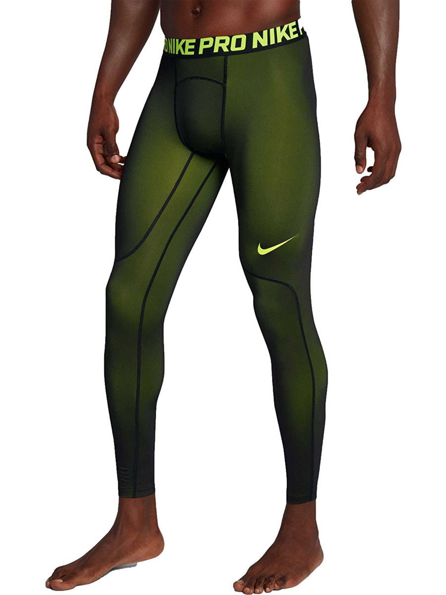 Nike Mens Pro Dri-Fit Color Bust Compression Training Tight Pants Black ...