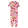 thumbnail image 7 of Garbnen Valentine Pajamas for Women Set V Neck Short Sleeve Sleepwear Capri Pants Heart Print 2 Piece Womens Pajama Set with Pockets, 7 of 7