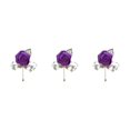 thumbnail image 1 of Youkk Tissu Chic et Élégant Broche Épingle Déclaration de Mode avec Pièce Exquise Moderne Minimaliste Corsage Rouge Violet 3Set, 1 of 6