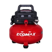 Ecomax 6 Gallon Portable Pancake Air Compressor, 150 PSI 1.0 HP Oil-Free Electric for Home Garage & Shop