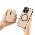 thumbnail image 4 of For Iphone 15 Pro Carbon Fiber Leather Card Magsafe Phone Case(Khaki), iPhone 12 Pro Max, 4 of 8