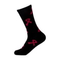 thumbnail image 5 of Knit Valentine's Socks Socks for Women Valentines Heart Printed Crew Socks Cute Festival Casual Gifts Boot Socks Knee High Black One Size, 5 of 5