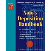 Pre-Owned Nolo's Deposition Handbook (1st Edition) (Paperback) 0873375386 9780873375382
