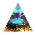 thumbnail image 2 of Amatista cristal decoración cristal puntos ergía meditación Yoga generador ergía cristales estatuil Negro CUTICAT Pirámide de piedra, 2 of 6