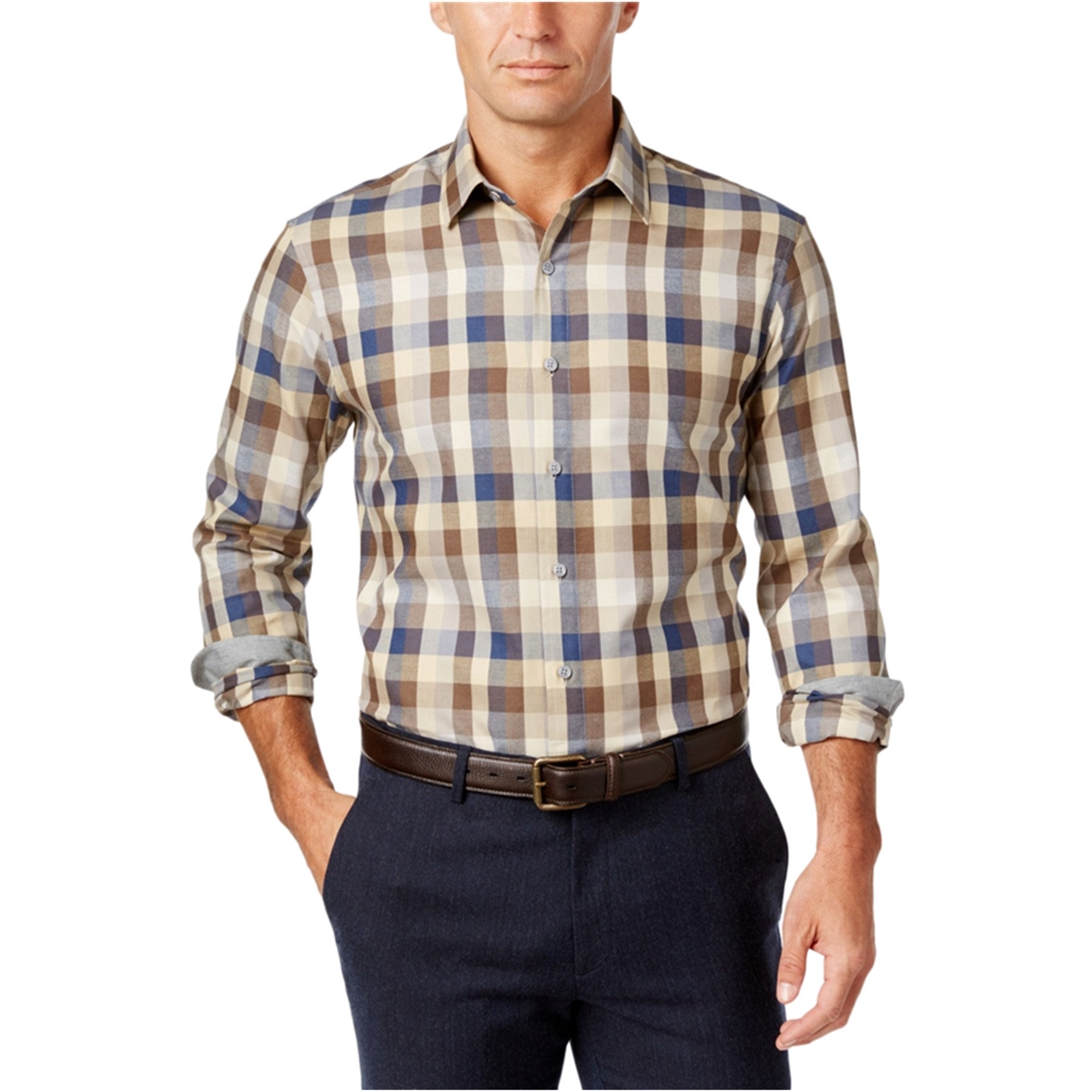 Tasso Elba - Tasso Elba Mens Long Sleeve Button Up Shirt - Walmart.com ...