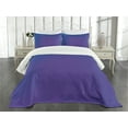 thumbnail image 3 of Ambesonne Purple Quilted Bedspread Set 3 Pcs, Ombre Vivid Backdrop, Queen Size, Dark Blue and Purple, 3 of 5