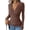 Brown, variant on Long Sleeve V Neck Shirts for Women Ribbed Knit Slim Fit Wrap Top Comfy Soft Sexy Sweater Spring Fall Winter Dressy Casual Clothes Dark Blue X-Small