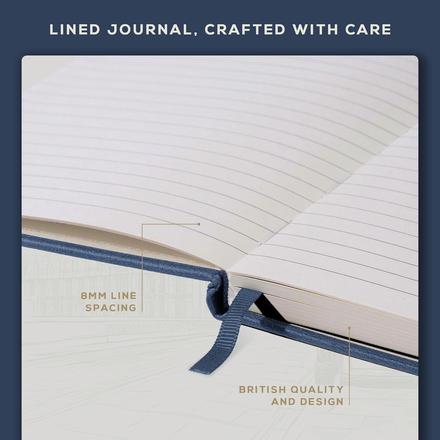 Lined Journal Notebook, 5.8 x 8.3 inch, A5 160 Lined Pages, Hardcover Leather Journals for Women, Men, Writing and Notebooks for Work - 120 GSM Thick Paper, Gifts Box Included