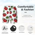 thumbnail image 5 of Lsque Mens Swim Trunks Hand Drawn Strawberry Pattern - Bathing Suit Compression Liner - Beach Swim Shorts Swimwear - (S-3XL) - Stretch Quick Dry -3X-Large, 5 of 9