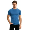 thumbnail image 4 of JTieacloth Men's T Shirts Performance Compression Workout Shirt For Wicking Athletic Top Gym Running Fitness Training Tee With Stretch And Breathable(Blue,XXL), 4 of 6