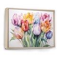 thumbnail image 2 of Designart "Colorful Tulip Array" Tulips Floater Framed Canvas Prints, 2 of 5