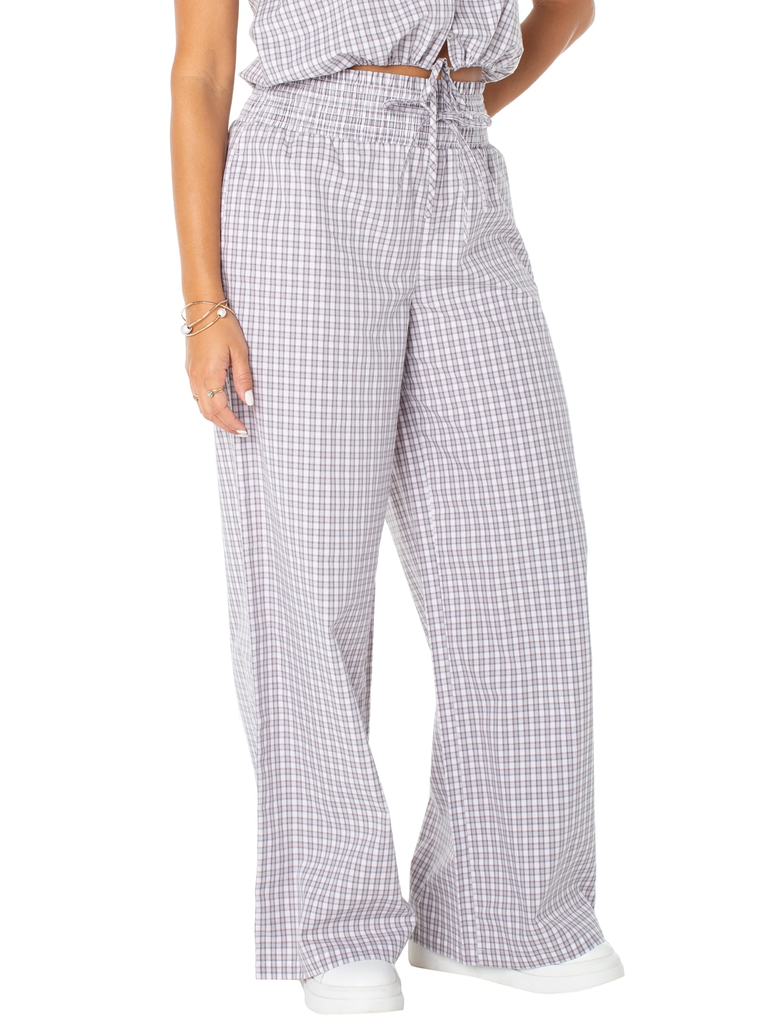 Celebrity Pink Women's and Women's Plus High Rise Pull On Wide Leg Pants, Sizes XS-XXXL