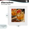 thumbnail image 4 of Stupell Industries Contemporary Grapefruit Cocktail with Ice Cubes White Framed Print Under Glass, 16 x 16, by Petals Prints Design, 4 of 8