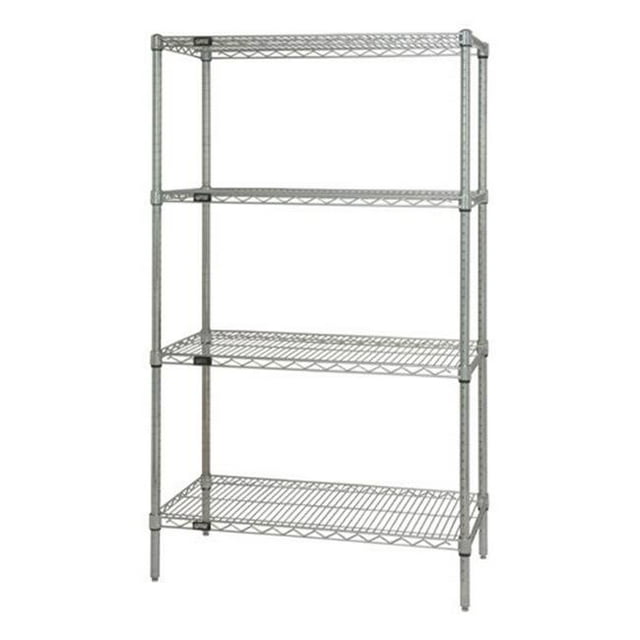 4-Shelf Chrome Wire Shelving Starter Kit, 24 x 30 x 54 in.