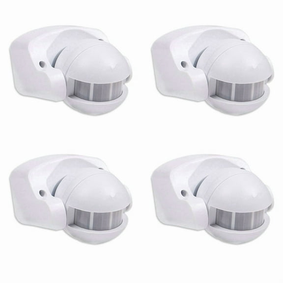 4X PIR Infrared Motion Sensor AC110V-220V Motion Detector Adjustable Switch for Indoor and Outdoor Multiple Scenarios