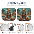 thumbnail image 5 of Kdxio Pond Meditating Tiger Print 2-Piece Sun Shade Front Windshield - Foldable Car Front Window Sunshades for Most Sedans SUV Truck, 5 of 6