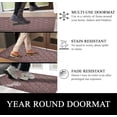 thumbnail image 3 of A1HC Indoor Outdoor Mat, Front and Back Entrance Welcome Mats, Front Door Patio Mats 24x36 Inches, Non-Slip Easy Clean Entrance Washable Large Size Doormats, Chocolate Brown, 3 of 7