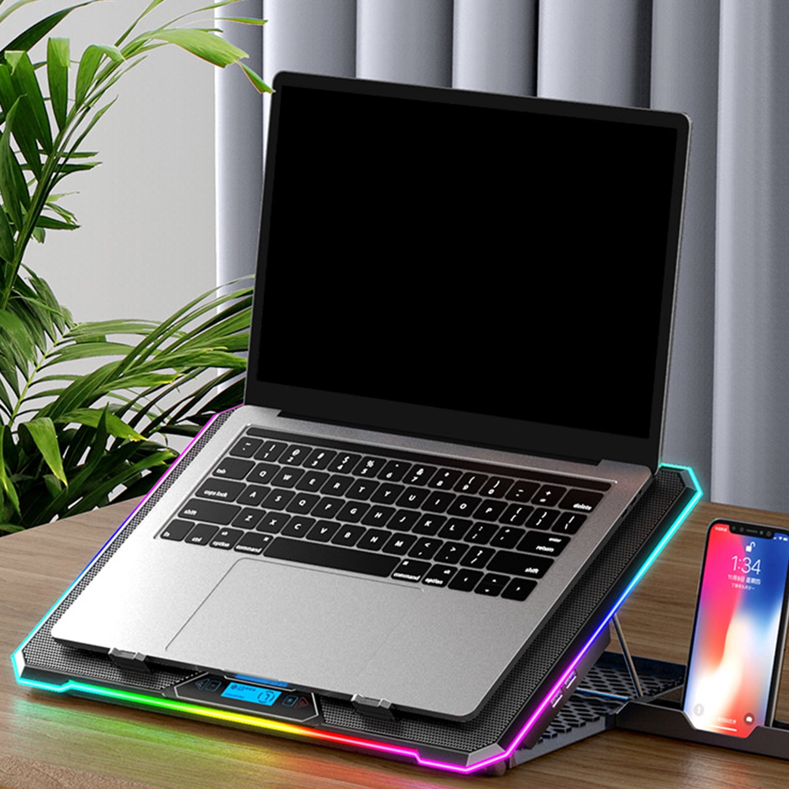 Laptop Cooling Pad Platform with 13 Cooling Fan, Supports 14-21Inch Laptops, Ergonomic with 8Adjustable Height Stand