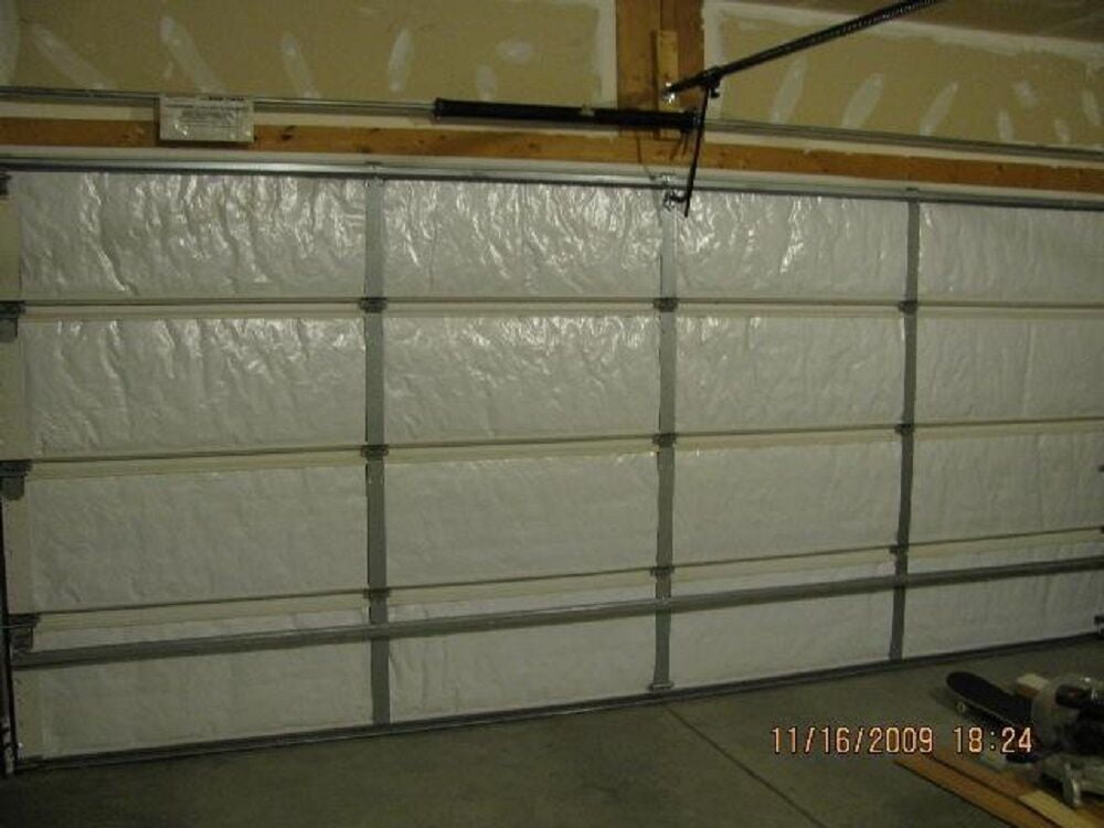 Garage Door Insulation  24" x 16ft Reflective Foam Core 1 Panel R8 2 Car Size 