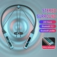 thumbnail image 4 of Bluetooth Headphones Wireless Earbuds 80hrs Playtime Wireless Charging Case Digital Display Sports Ear Buds with Earhook Deep Bass IPX7 Waterproof Over-Ear Earphones for TV Phone Laptop(Gray), 4 of 9